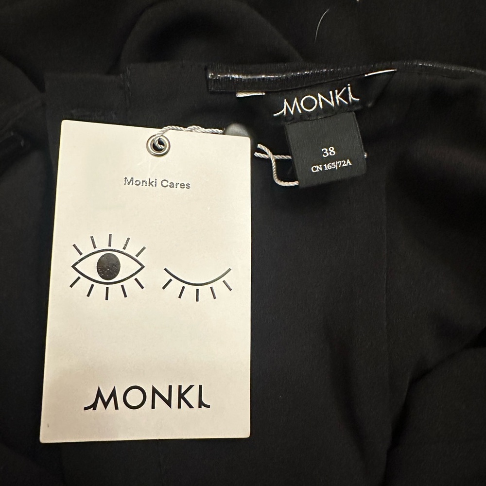 Monki Black Strapless Jumpsuit NWT - Picture 4 of 5